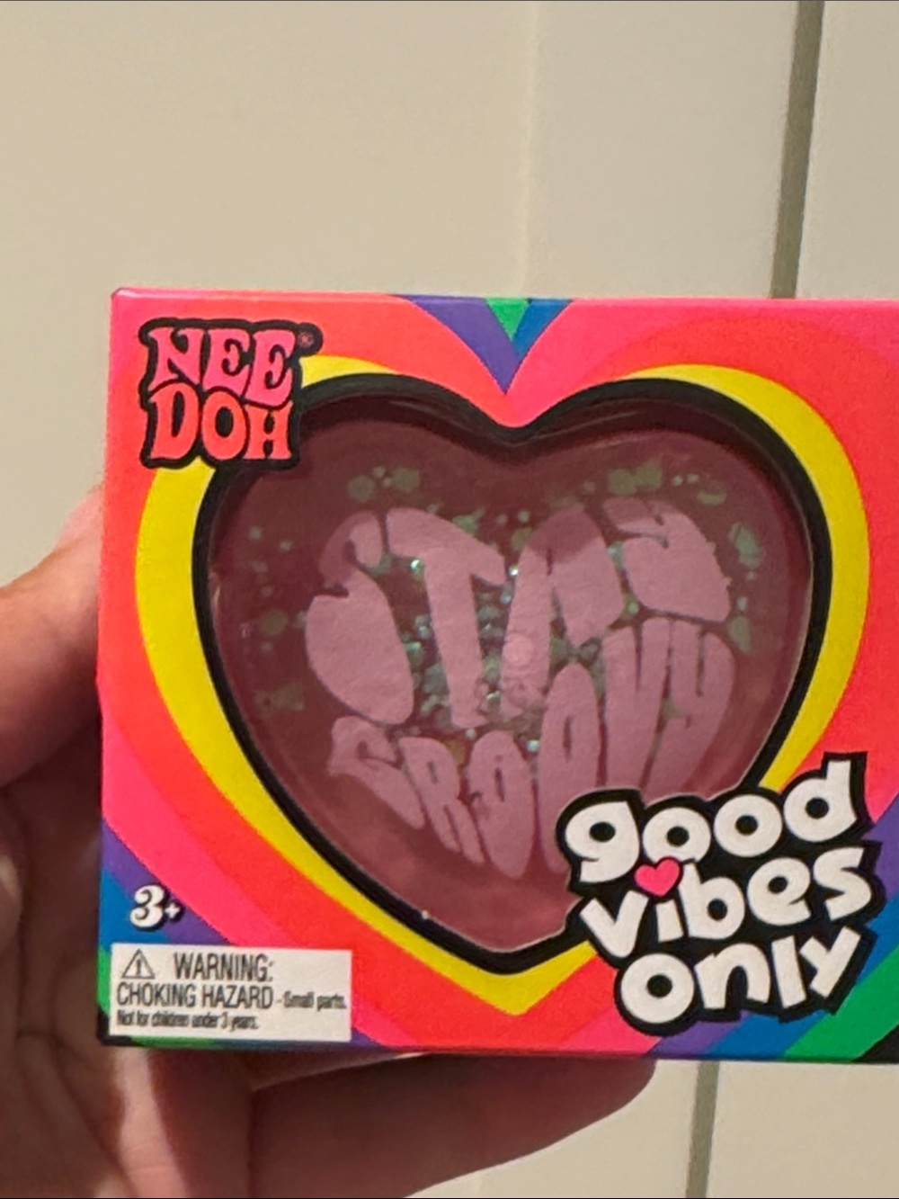 Good Vibes Only Pink Heart Sensory Toy